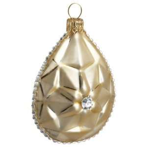  Ornaments To Remember Pear shaped Diamond Hand Blown Glass Ornament 