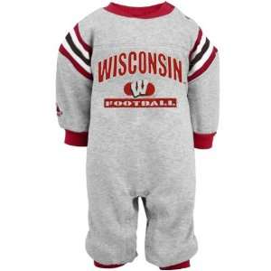   Wisconsin Badgers Infant Ash Football Coveralls
