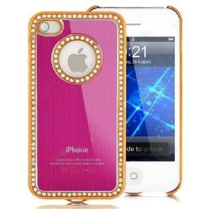  Deluxe Diamond Rhinestone Pink Hard iPhone 4 4S Verizon AT 
