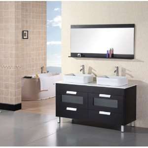   Yang (double) 55 Inch Contemporary Bathroom Vanity Set