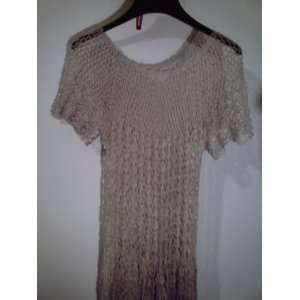  African Lace Dress (8 10 Medium) Gray (Made By Women of 