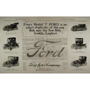  1909 Ad Ford Model T Roadster Landaulet Tourabout RARE 