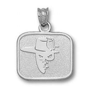  Texas Tech Red Raiders Sterling Silver Masked Rider Square 