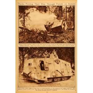   German Machinery Somme Campaign Forest   Original Rotogravure Home