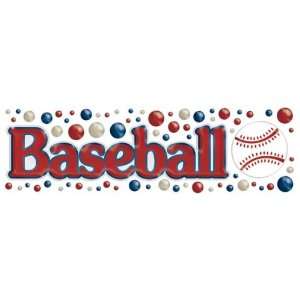  Fiskars Rain Dots Dimensional Epoxy Stickers, Baseball 