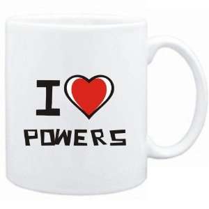  Mug White I love Powers  Last Names