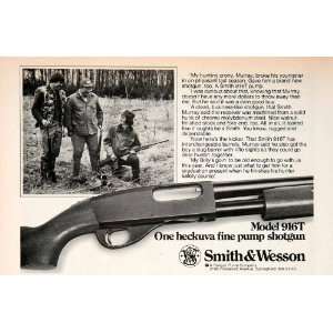1978 Ad Smith Wesson Firearms Pump Shotgun Bangor Punta Hunting 