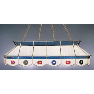  Z Lite Custom Tiffany 4 Light Billiard Table Fixture BALLS 