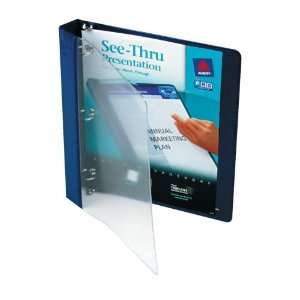  Avery See Thru Binder with 1 inch Round Ring, Blue (10851 