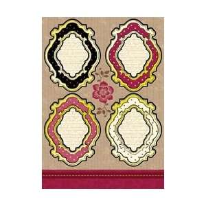 Kanban Crafts Shabby Chic Die Cut Punch Out Sheet 8X12 Vintage Frame 