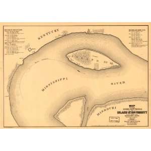  1862 Civil War map of Mississippi River