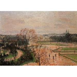   Tuileries Gardens Rainy Weather, by Pissarro Camille