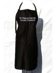 Black Embroidered Apron Do Vegetarians Eat Animal Crackers?