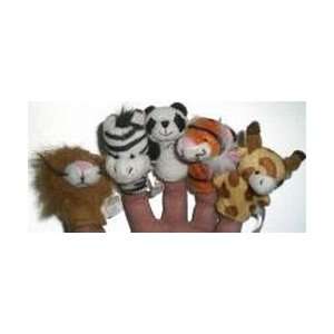 5 Assorted Jungle Wild Animal Finger Puppets Toys & Games