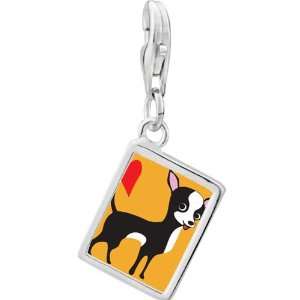  Pugster 925 Sterling Silver Chihuahua Dog Photo Rectangle 