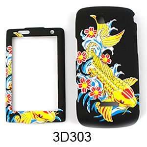 RUBBER COATED HARD CASE FOR SAMSUNG SIDEKICK 4G T839 TEXTURED FISH 