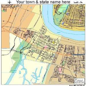  Street & Road Map of Westwego, Louisiana LA   Printed 