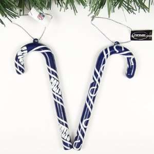  INDIANAPOLIS COLTS CANDY CANE CHRISTMAS ORNAMENTS (6 