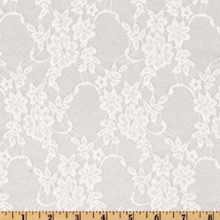  70 Wide Giselle Stretch Lace Ivory Fabric By The Yard 