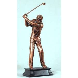  Copper Golfer Figurine 