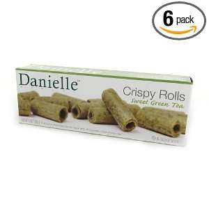 Danielle Market Sweet Green Tea Crispy Rolls, 5.44 Ounce Boxes (Pack 