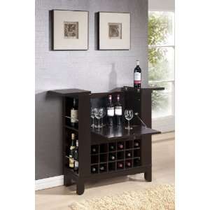     Modesto Brown Modern Dry Bar and Wine Cabinet Furniture & Decor