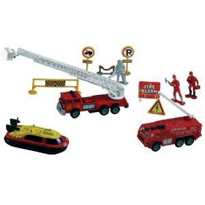  Deluxe Fire Rescue Playset, 12 Piece Toys & Games