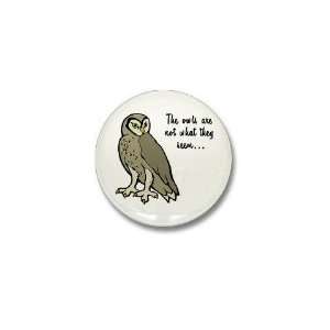  The Owls Retro Mini Button by  Patio, Lawn 