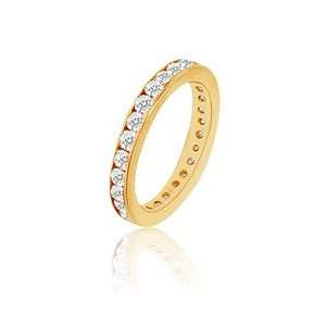   Channel Set Eternity band in 14K Yellow Gold.size 6.5 TriJewels