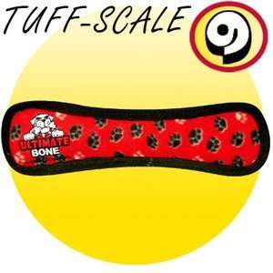  Tuffys Ultimate Bone Plush Dog Play Toy Red Paws 
