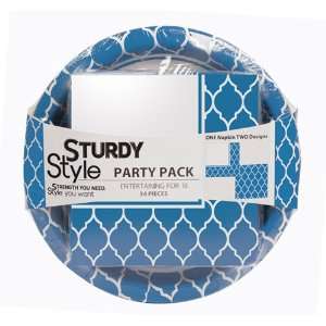  Sturdy Paper Plates and Napkins Party Packs   Blue Toys 