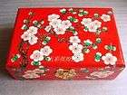 Chinese Style Wintersweet Lacquer Wooden Jewelry Box