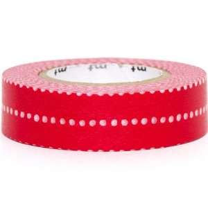  red mt Washi Masking Tape deco tape with dot pattern Toys 
