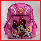 Disney Minnie Mouse Flowers 16 Backpack   Book Bag School Girls
