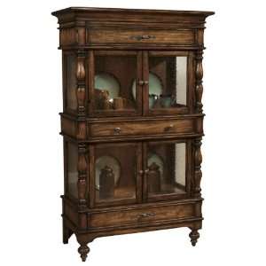  Ty Pennington Curio Display with Vintage Honey Brown 