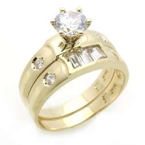  14K Engagement Ring 1ctw CZ Cubic Zirconia Solitaire Ring 
