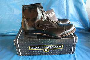 STACY ADAMS Mens Madison Black Dress Ankle Boot 00015 NEW  