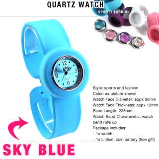 Jelly Quartz Fashion Sporty Watch Band Bracelet Unisex  