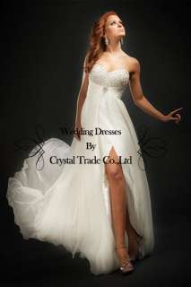2012 New White/Ivory Prom Dress Wedding Bridal Bridesmaid Evening 