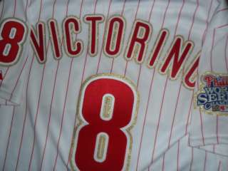   Victorino 2009 Phillies Authentic Opening Day Gold Game Jersey Size 44