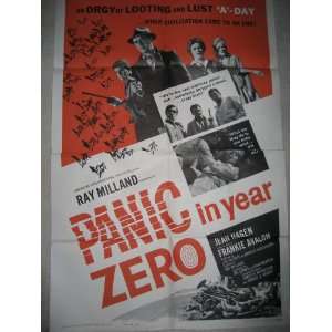  1962 Original Movie Poster Panic Zero