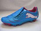 Puma PWR C 3 Powercat 3.10 Womens Fit Soccer Cleats in Teal Blue/ Pink