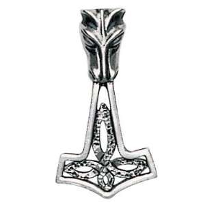 Pewter Trove of Valhalla Wolfs Hammer for Strength and Virility Charm 