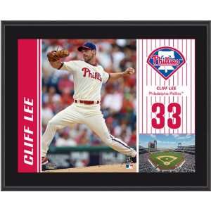 Cliff Lee Plaque  Details Philadelphia Phillies, Sublimated, 10x13 