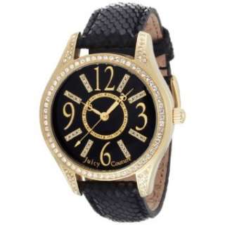 Juicy Couture Womens 1900656 Lively Gold Plated and Black Leather 