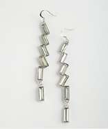 BCBGeneration silver crystal drop earrings style# 320098901