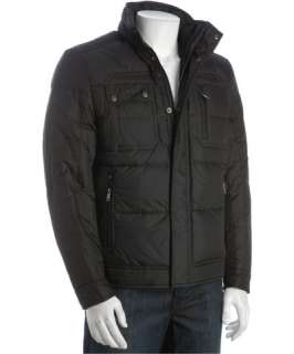 Hawke & Co. black quilted down Magnus hidden hood jacket