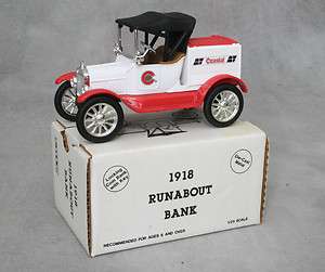 1918 Model T Ford Runabout & Bank by Ertl for Coastal Die cast 125 