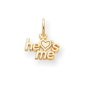  10k He Loves Me Charm   JewelryWeb Jewelry