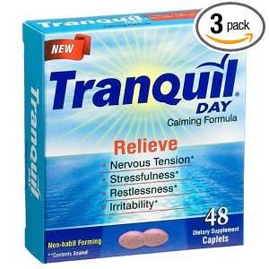  Tranquil Day Caplets, 48 Count Boxes (Pack of 3) Health 